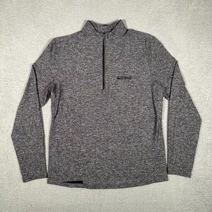 Lululemon Shirt Mens Large Gray Surge Warm 1/4 Zip Pullover Stretch Logo LM3AN8S